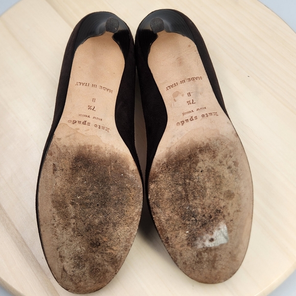 Kate Spade Womens chocolate brown "Kristen" Rounded Toe 7.5B - Picture 7 of 11